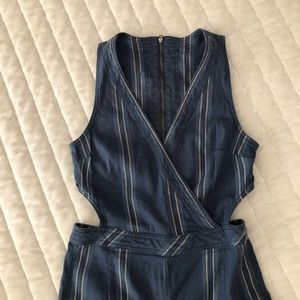 Free People — denim like look super soft fabric with open lower back.